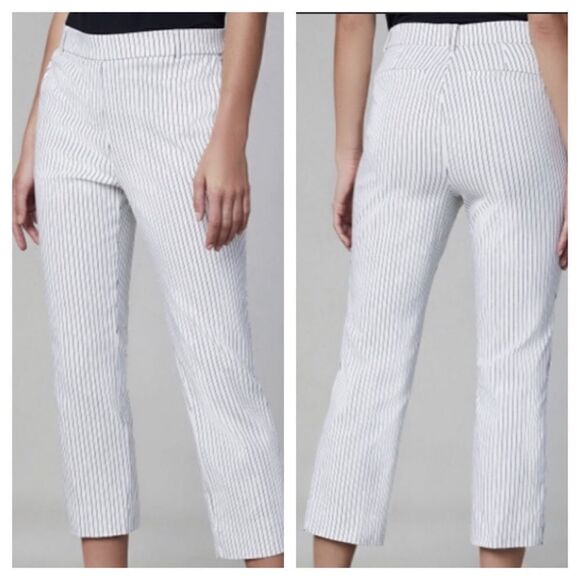NWT Jules & Leopold Pinstripe Full On Slim Leg Capri Pants - Picture 1 of 13